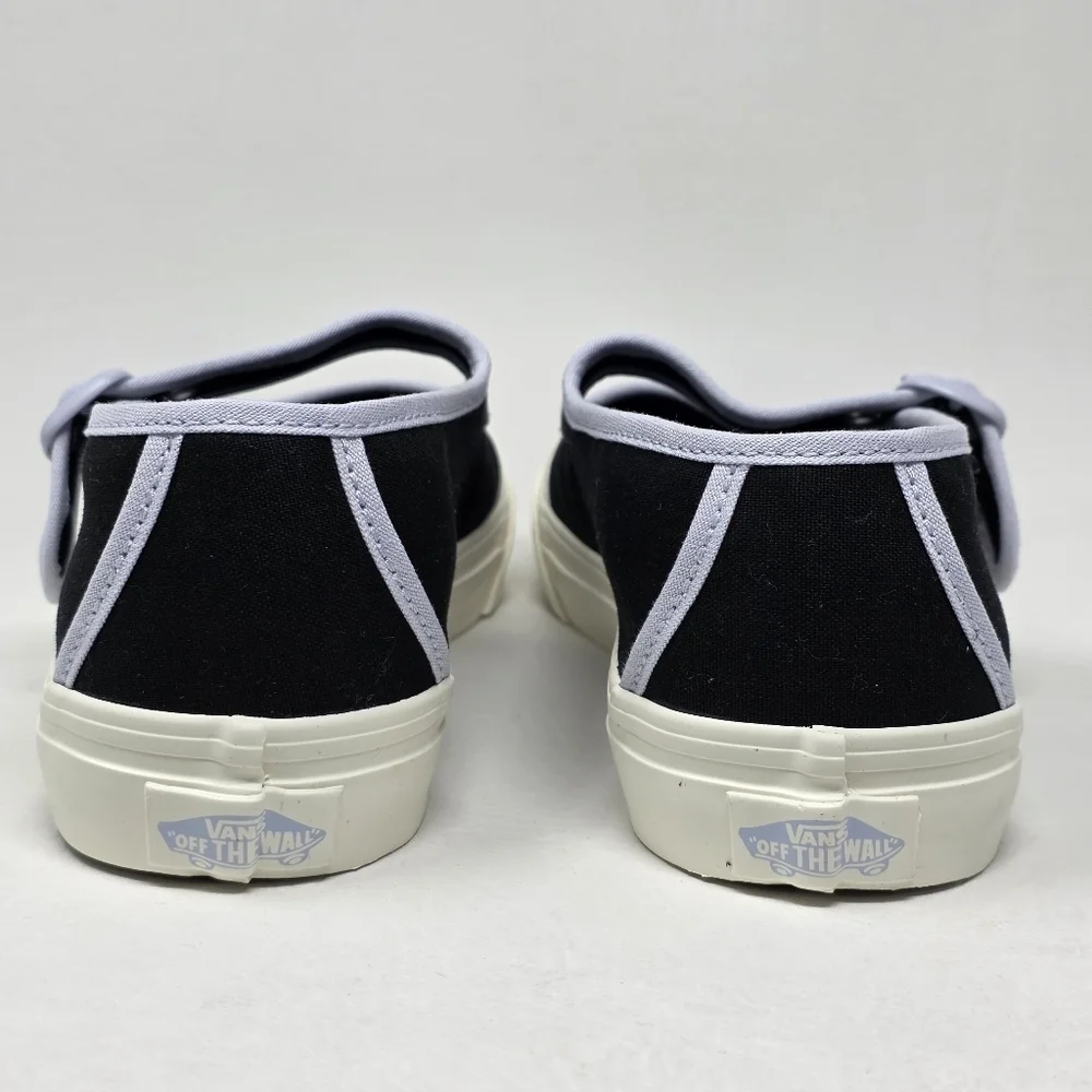 Vans Mary Jane Women's Black White Blue Buckle Design Sneakers 500714 Size 5 New